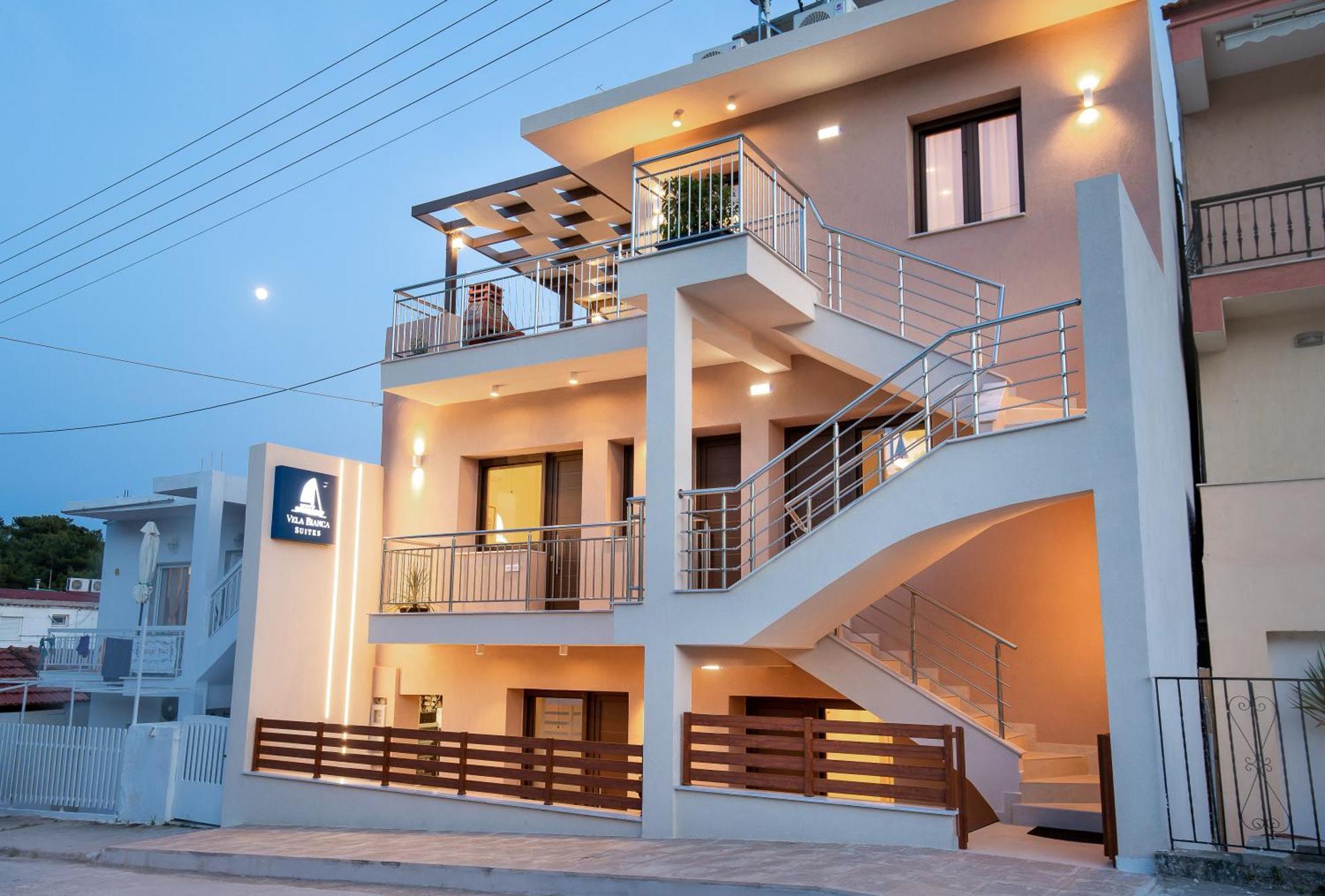 Vela Bianca Suites Limenaria  Bagian luar foto
